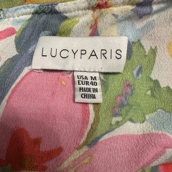 LucyParis Floral Halter Sundress-Size M - Picture 6 of 6